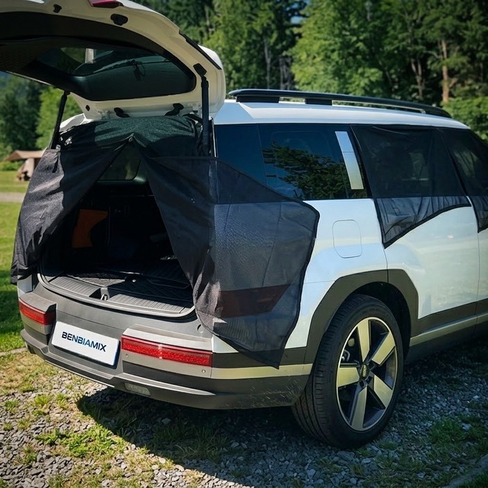 싼타페MX5 차박 모기장 세트 앞문 뒷문 트렁크 3종 캠핑 차크닉 햇빛가리개 사생활보호 그늘막 커튼 00362, 1세트, 2. 사이드미러 풀커버형 3종세트