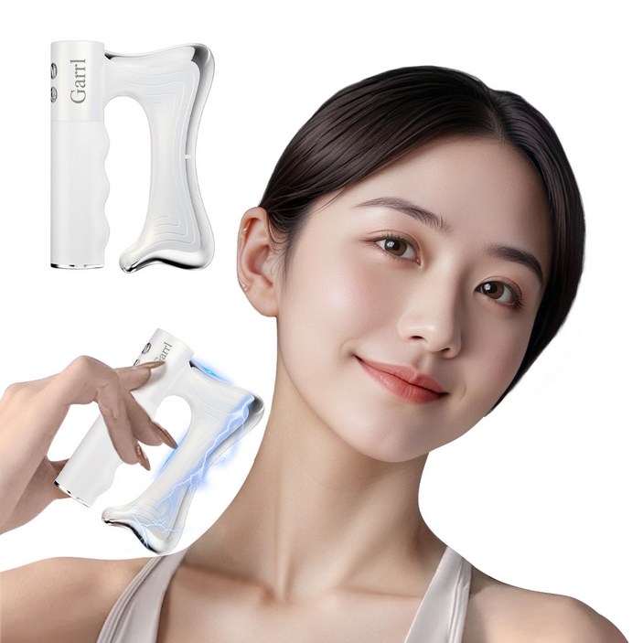 근막 저주파 마사지기 슬림 마사지기 근육괄사 안마기 미세전류 진동 온열, 화이트 근막 저주파 마사지기 슬림 마사지기 근육괄사 안마기 미세전류 진동 온열, 화이트