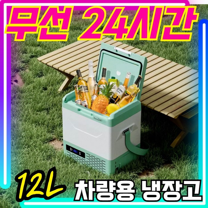 IceCruze 24시간 차량용 냉장고 12v 220v겸용 냉온장고 휴대용 이동식 캠핑 카투어 차량용냉장고, 포레스트12L