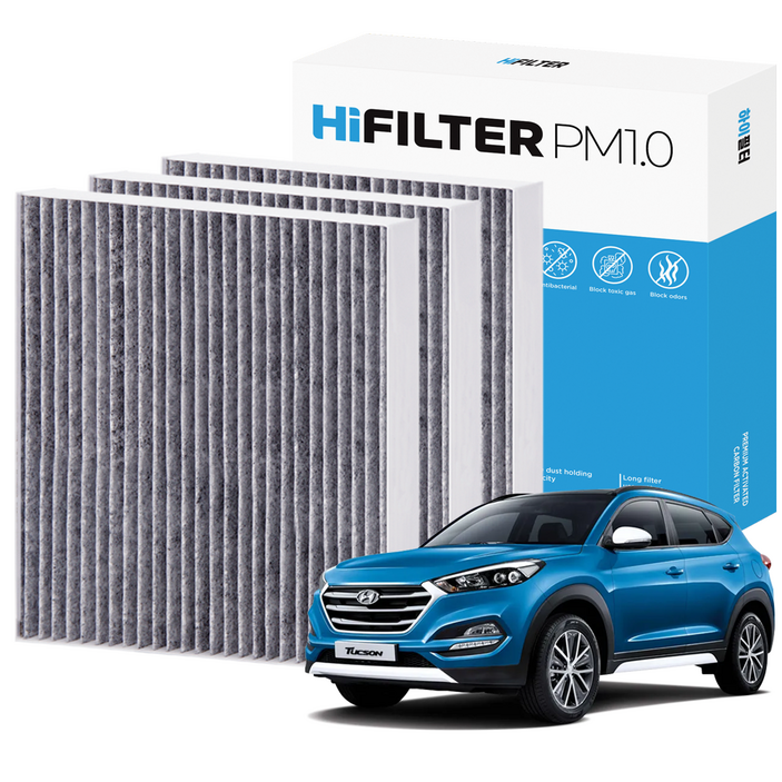 2+1 하이필터 PM1.0 활성탄 자동차 에어컨필터 현대