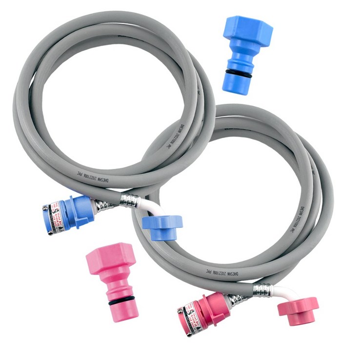 철물마켓 국산 세탁기호스 5M 냉수5M 온수 원터치 급수호스, 1개, 단일상품