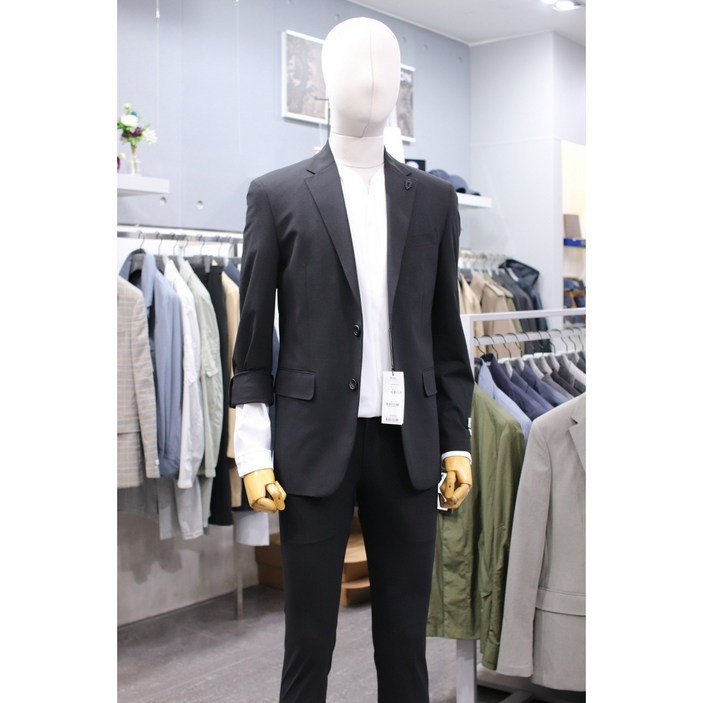 본 셋업 정장 BN2SE200T300BK 블랙 솔리드 고스판 캐주얼 수트
