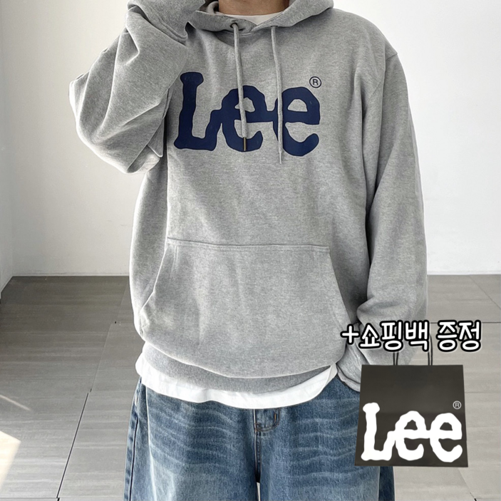 당일출고정품 LEE 리 빅 트위치 오버핏 후드티 그레이 쇼핑백 당일출고정품 LEE 리 빅 트위치 오버핏 후드티 그레이 쇼핑백