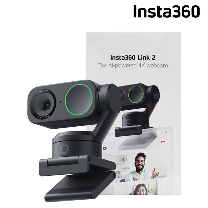 인스타360 링크 2 라이브 인공지능 AI 4K 웹캠, 블랙, Link 2