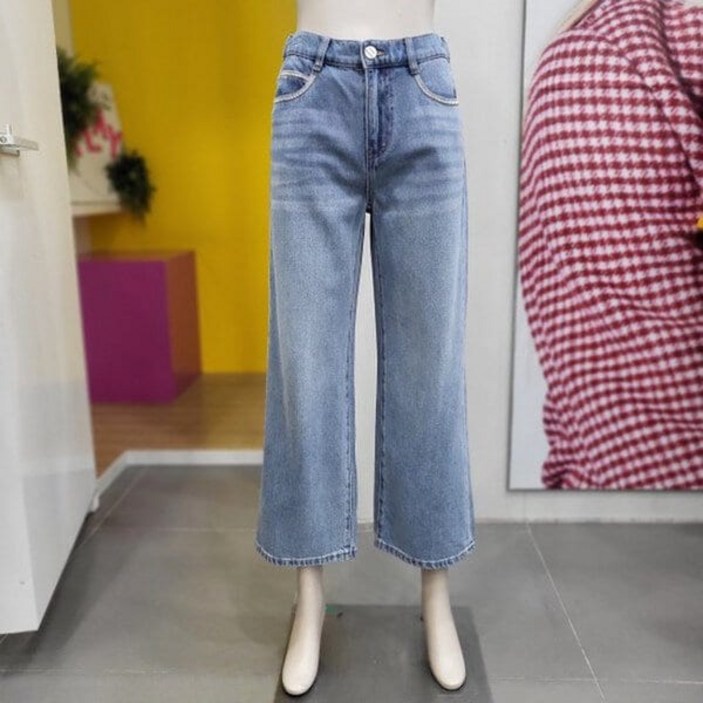 베네통 포켓라인 워싱 통일자 데님팬츠 BADPA4511DJ