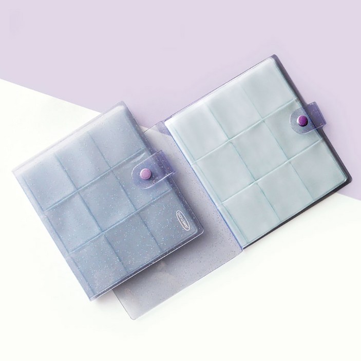 띠부띠부씰 앨범 포카바인더 스티커북 포켓앨범 미니, 오로라퍼플