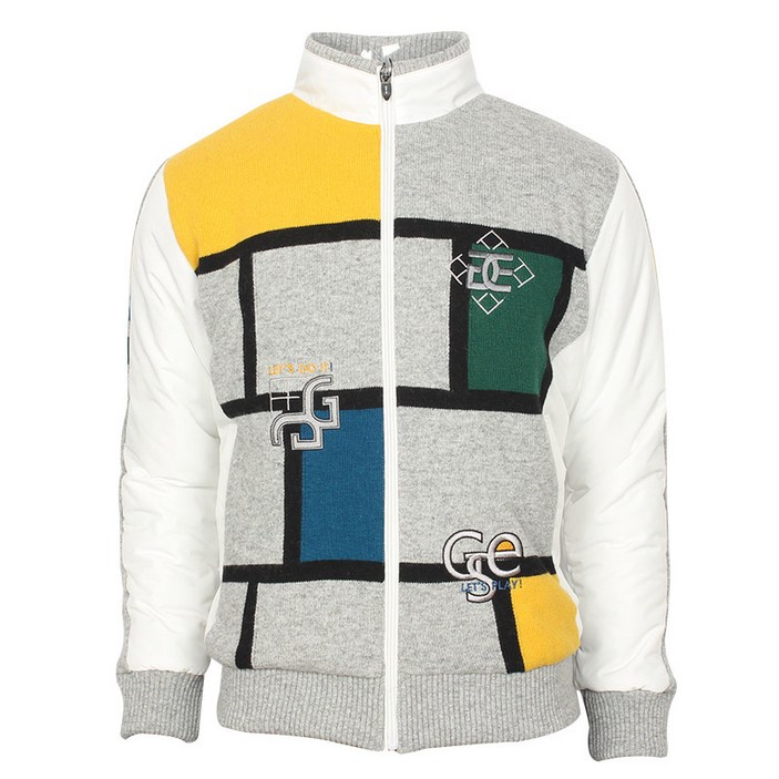 업그레이드그렌에코 ges24305new 남성 컬러 배색 니트 방풍 점퍼4온스안감겨울아우터