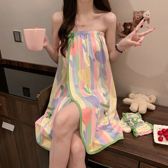 베코니아 여성용 골프가운 입고 벗기 편한 프리미엄 샤워 가운 베코니아 여성용 골프가운 입고 벗기 편한 프리미엄 샤워 가운