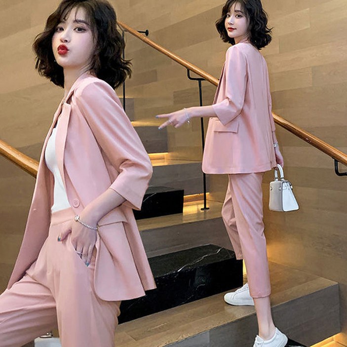 LUMORA 1+1+1 여성 빅사이즈 정장 쓰리피스 봄여름 유행 신상 패션 캐주얼 정장 X412Z