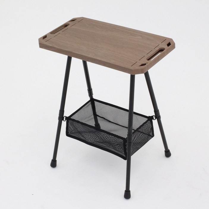 아웃도어 바매니저 캠핑 사이드 테이블 네트망 포함 접이식 피크닉 폴딩 높이조절 보조테이블