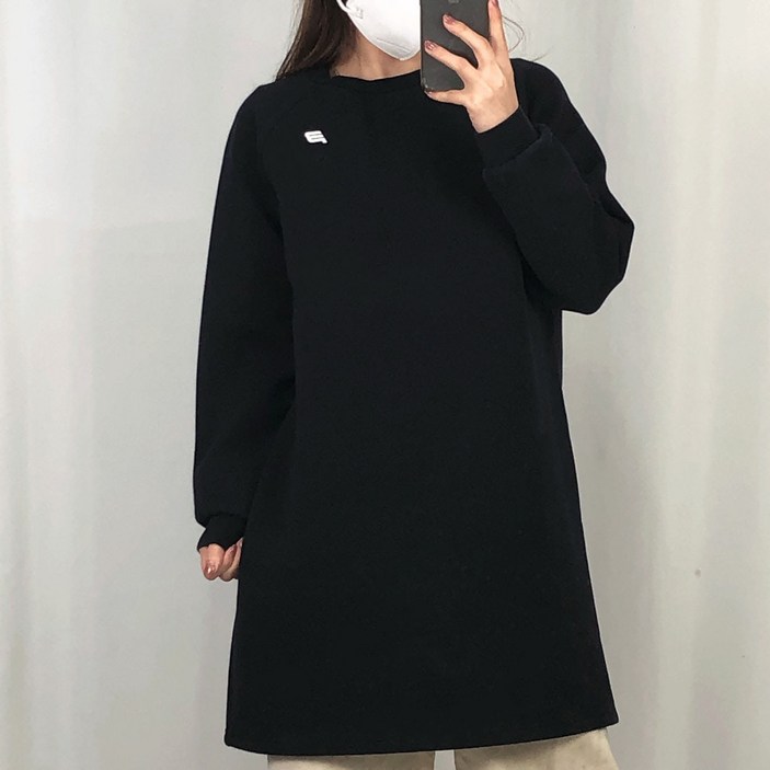 구제의류빈폴 블랙 롱 맨투맨 원피스 85  빈티지아워 250326