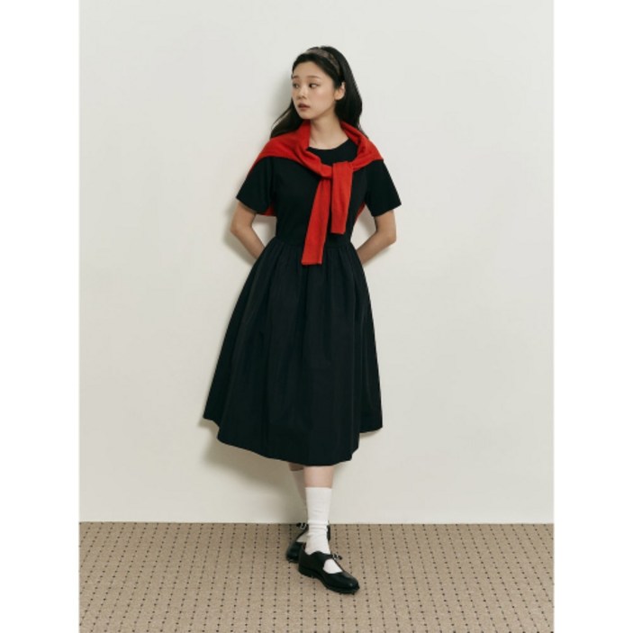 빈폴 BEANPOLE LADIES B. my 보트넥 핏 앤 플레어 원피스 블랙 BF5871N025 BF5871N025 149841