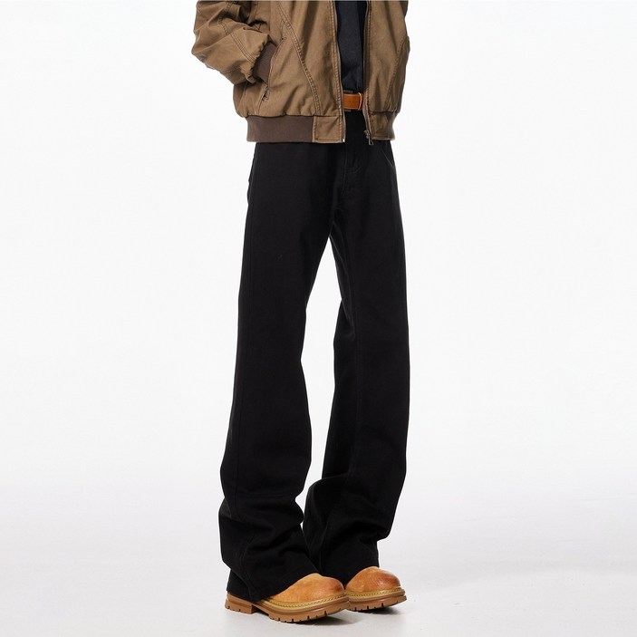 봄가을 블랙 미니 플레어 마이크로 벨라핏 슬림핏 스트레이트 팬츠 데님 스판 허리편한 히든밴딩 청바지 스트릿 빈티지워싱 청 팬츠