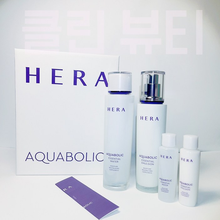 헤라 아쿠아볼릭 에센셜 2종 기획세트, 선물포장+쇼핑백