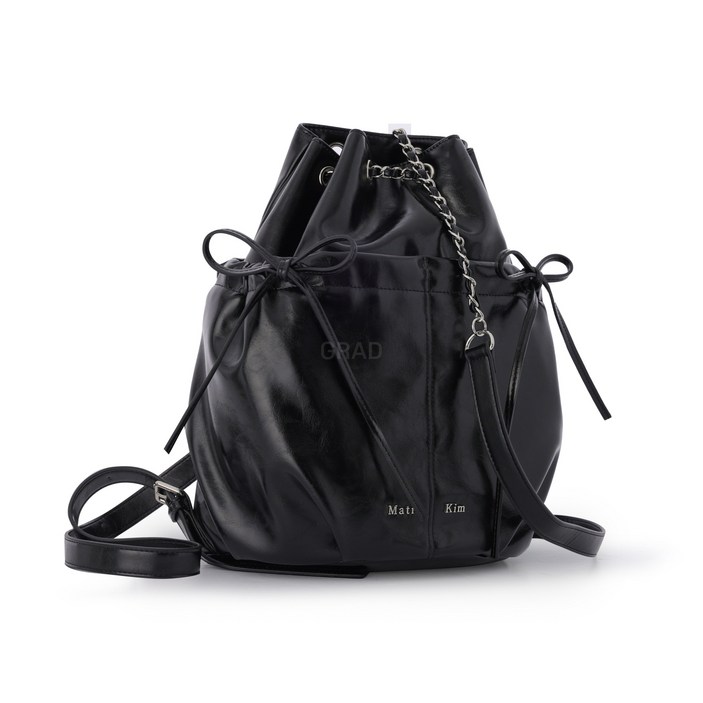 당일발송 마뗑킴 드로우 스트링 리본 백팩 여성 가방 MK249OBG068M + GRAD 정품보증택
