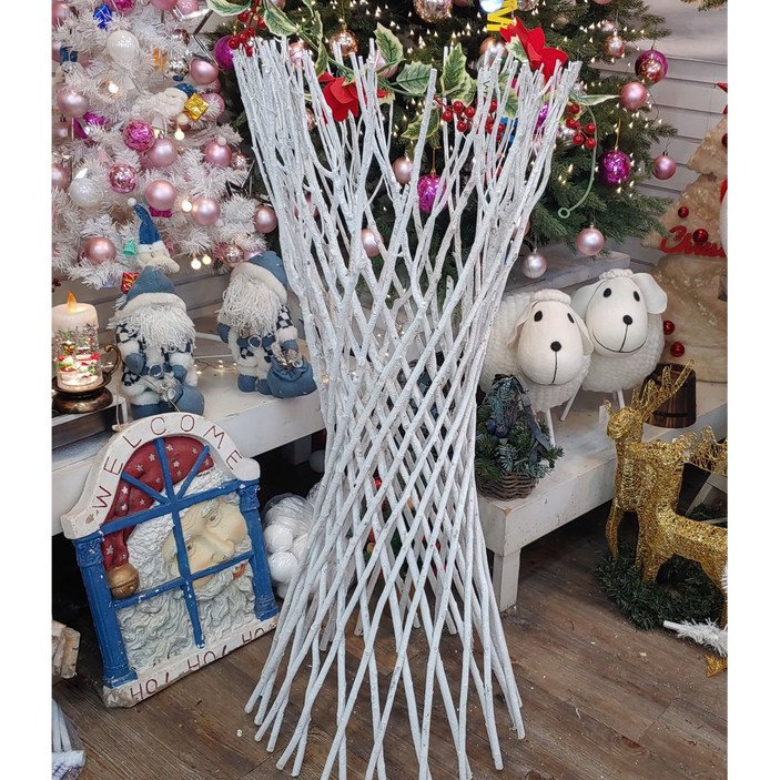 화이트 인조 자작나무가지 크리스마스장식 겨울장식 홈인테리어 나뭇가지, 1개, 화이트