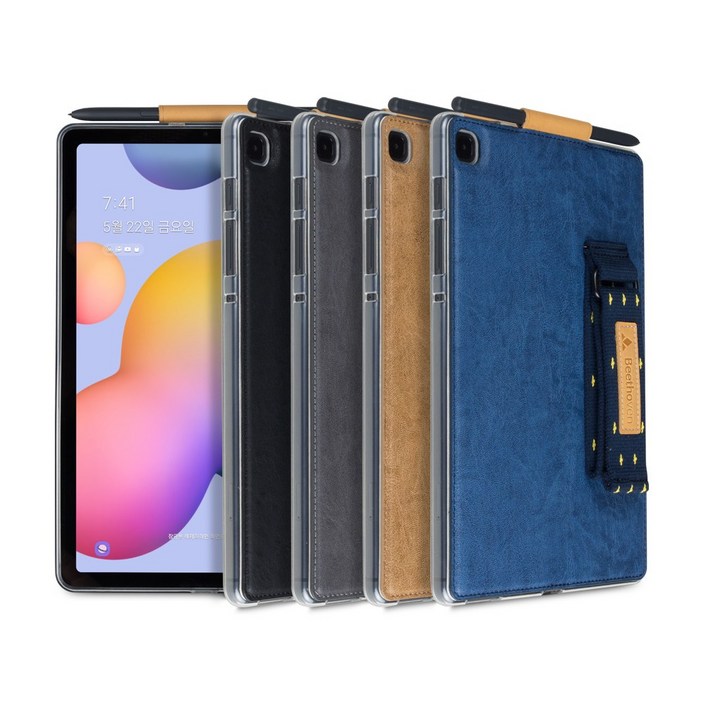 베토벤 갤럭시탭 S6 라이트 lite 핸드그립 케이스 SM-P610, SM-P615, 03-베이지