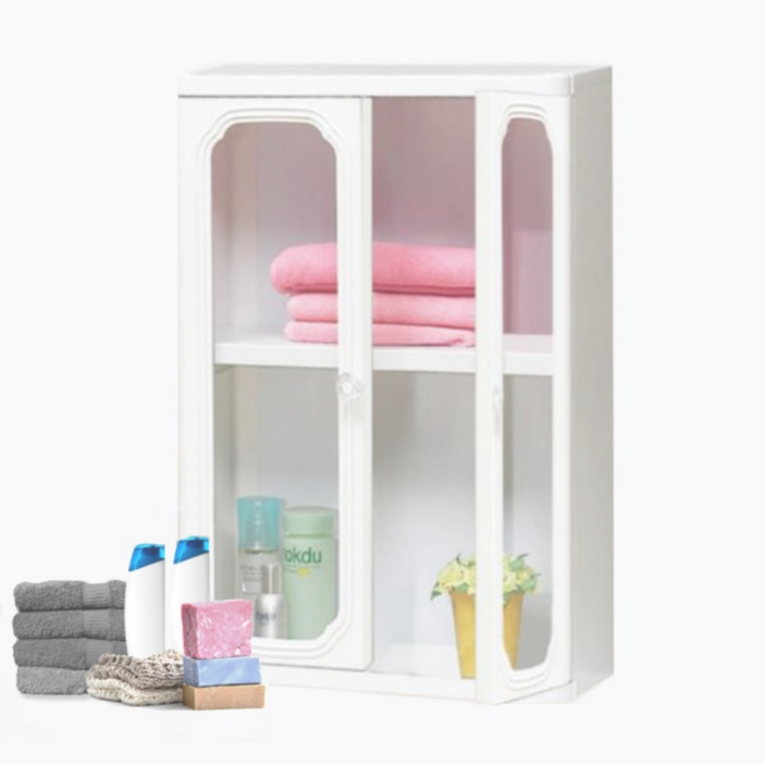 아이리스 다용도 국산 고급 욕실장 소형 화장실 수납정리함 수건정리장, 1개