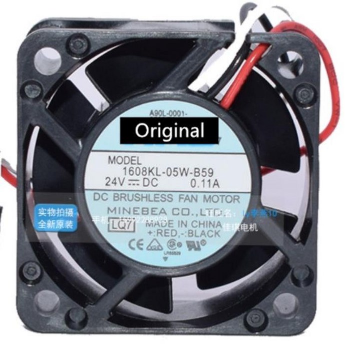 100% 작동 1608KL-05W-B59 24VDC 0.11A 방수 팬 Fanuc 냉각 팬