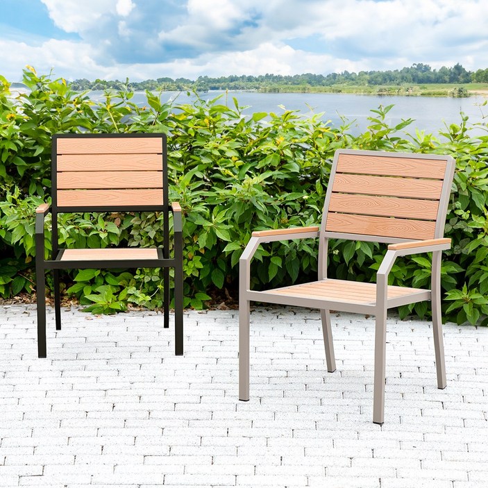 야드니 낮은 의자 절삭가능 야외 테라스 카페 수지목 인테리어 캠핑 저상 간이 글램핑 체어, 그레이, 1개