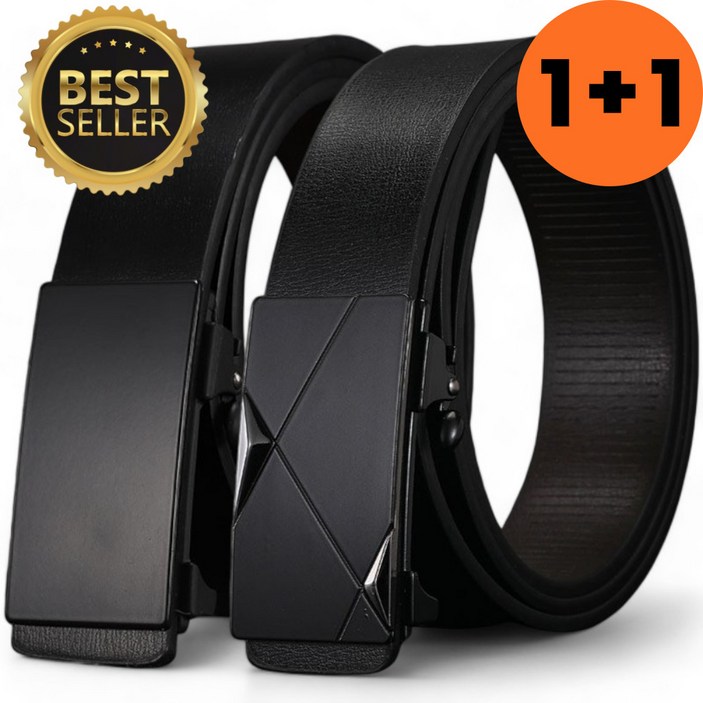 조은마음 1+1 가죽 캐주얼 정장 벨트 허리띠 자동 버클