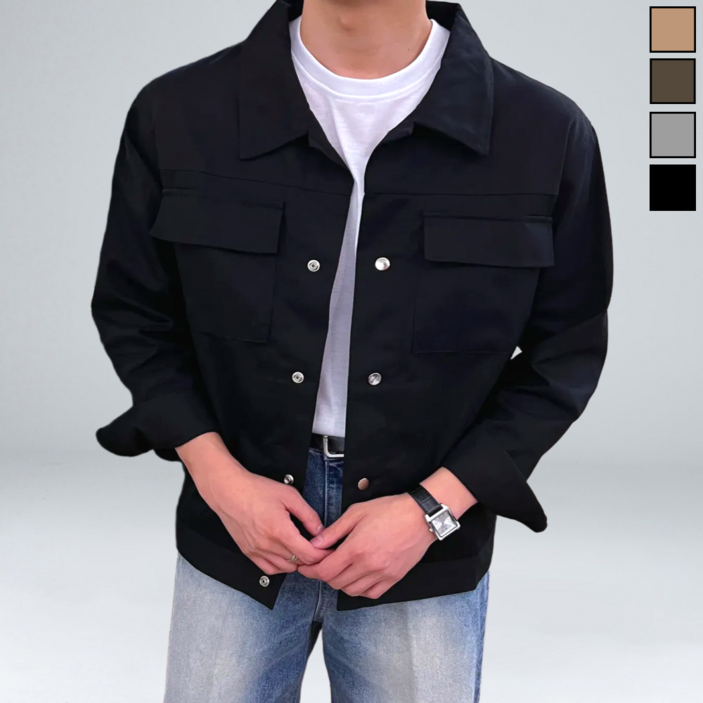 이브컴퍼니 남성용 오버핏 면 코튼 트러커 자켓 (5003-1)