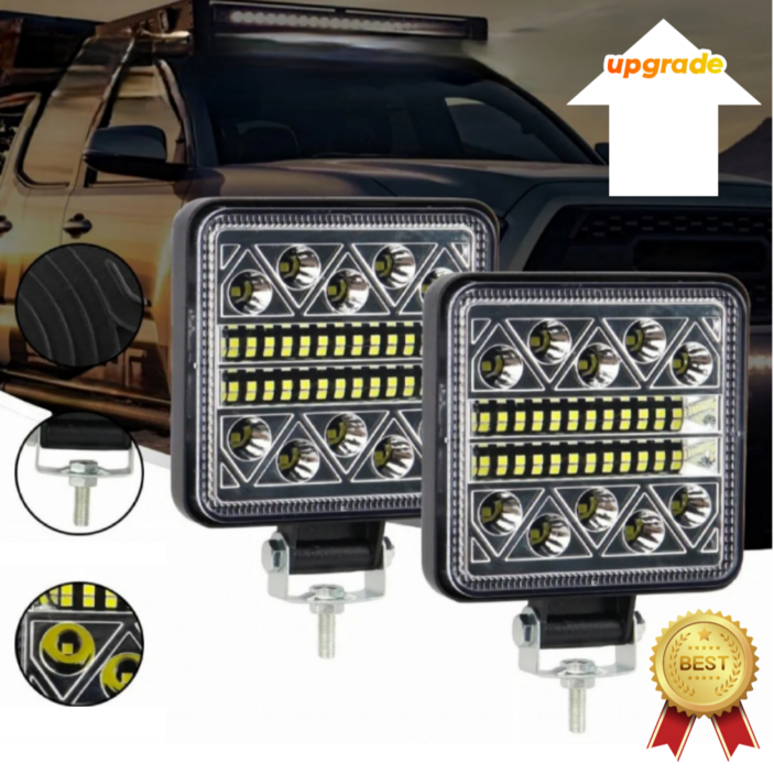 대신스토어 102W 고출력 LED조명 써치라이트 방수IP67 화물차트럭 지게차 트랙터 포크레인 해루질 차폭등 작업등 다양한용도 배터리 DC 1224V전용, 1개