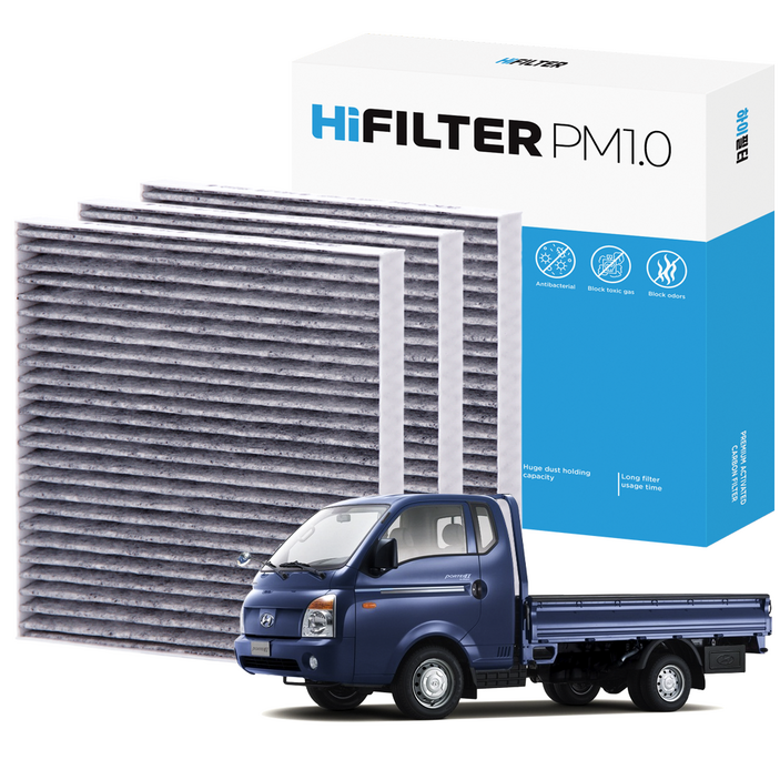 2+1 하이필터 PM1.0 활성탄 자동차 에어컨필터 현대