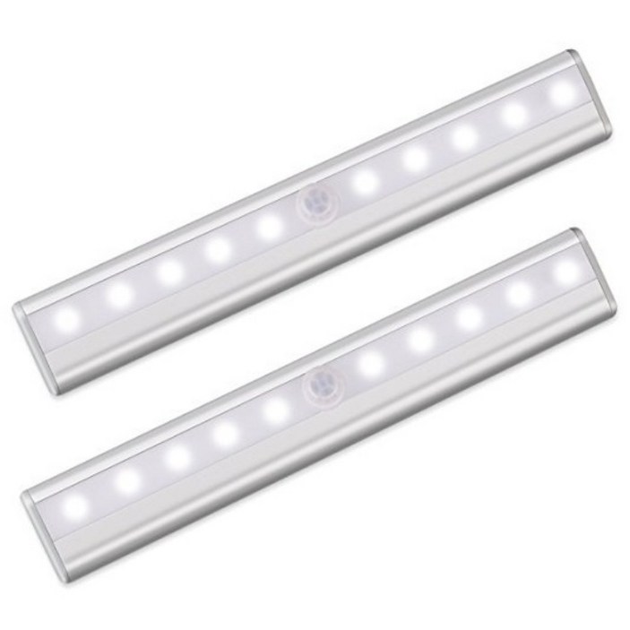 모퀸 [2개 1SET] LED 무선센서등 동작감지 조명 현관 화장실 손안데고 불켜기 직관적 건전지사용 자석탈부착, 옐로우불빛 (웜 화이트), 2개