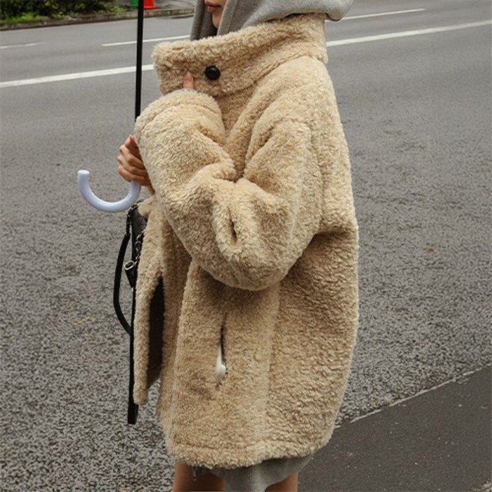 [메이빈스][무료배송]유엘 양털 무스탕 코트