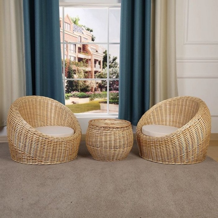 스 라탄 테이블 세트 소파 펜션 리조트