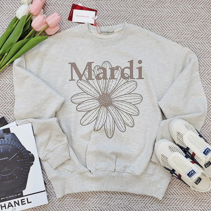 마르디메크르디 맨투맨꽃 플라워 스웻셔츠