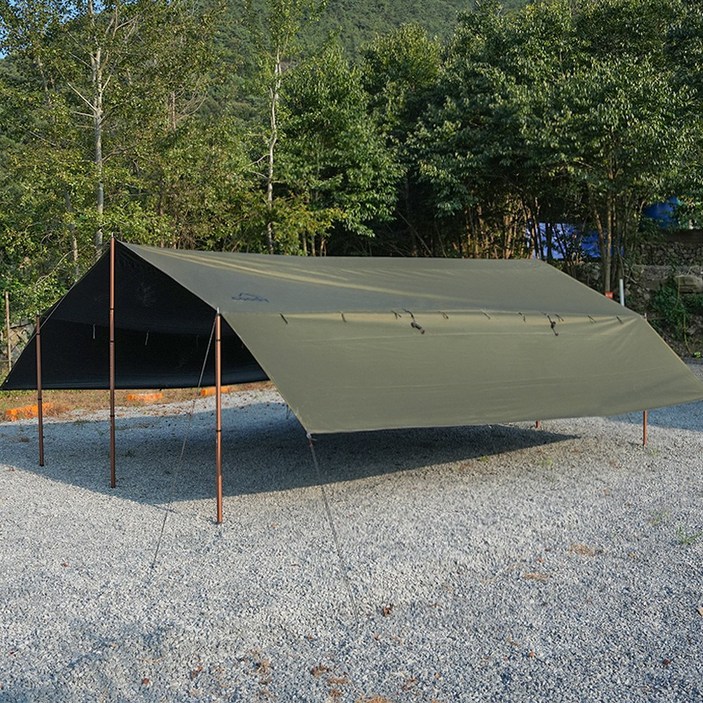 쿠디 블랙코팅 타프 특대형 6.25x6.5m, 블랙