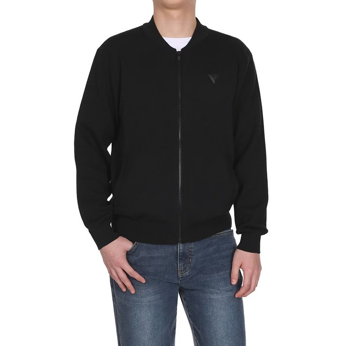 게스 성인용 남성용 슬림핏 가디건 니트 집업 AX33