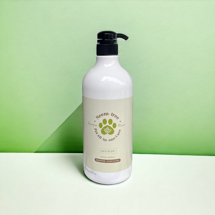 수리움 님트리 강아지 약용 펫 샴푸 1000Ml, 1개 수리움 님트리 강아지 약용 펫 샴푸 1000Ml, 1개