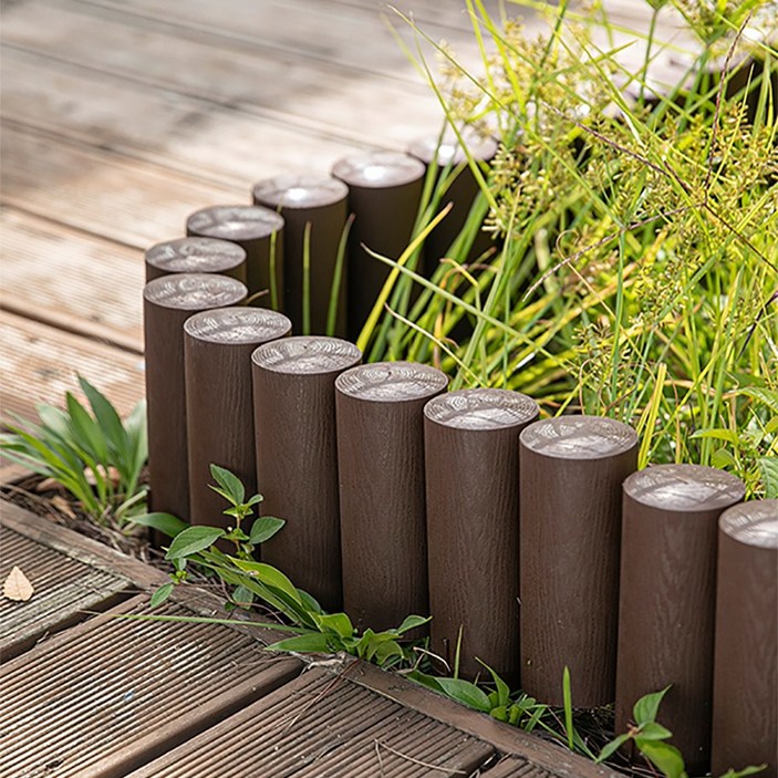 셀파스트 우드패턴 쉬운 스파이크 설치 화단분리대 정원말뚝 울타리 테두리 1박스 2.3m, 셀파스트 정원 말뚝 34041브라운 2.3m