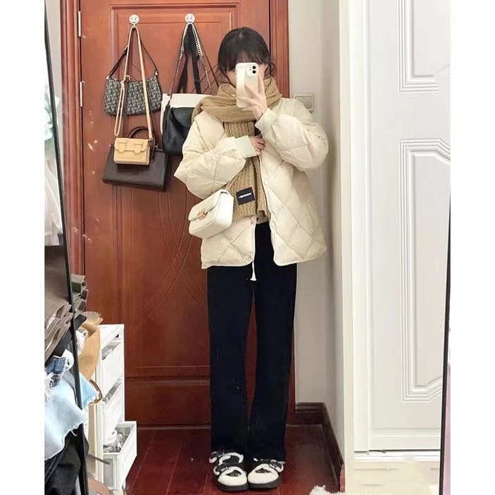 부드러운한국판위장면패딩점퍼야상패딩여겨울두꺼운