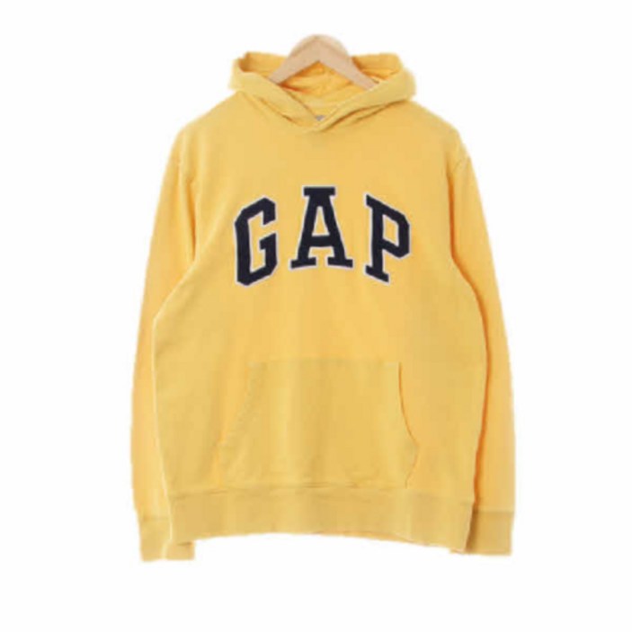 갭 9715 GAP 강렬노랑곤 오버사이즈로고 코튼 로고자수빅포켓후드티 M