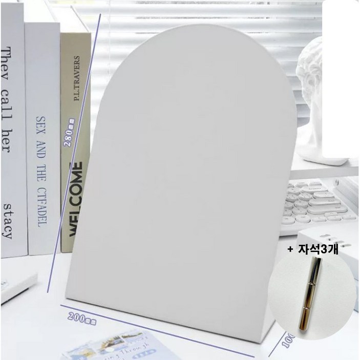 [제이스샷] 마그네틱 부착 스탠드 철판메모보드+자석3개