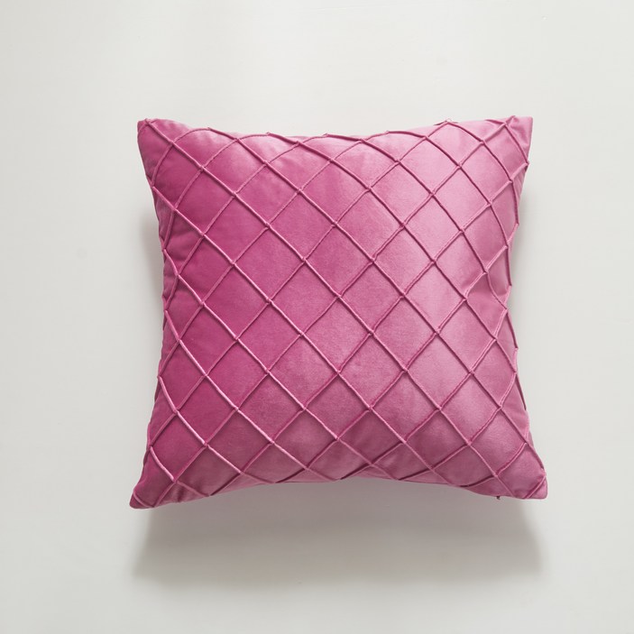 바사홈데코 쇼파쿠션 북유럽 체크 소파쿠션 솜포함14색, 핑크로즈