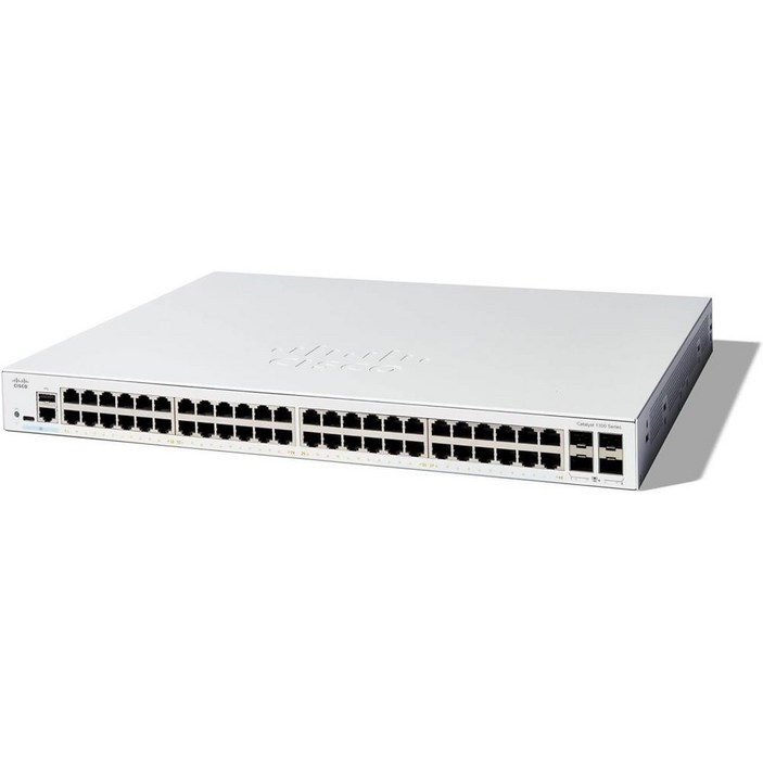 CISCO Catalyst 1300 48port 4x10G SFP+ C1300-48T-4X 48포트 스위칭허브 4SFP+ CBS350-48T-4X 후속, 단일상품, 1개
