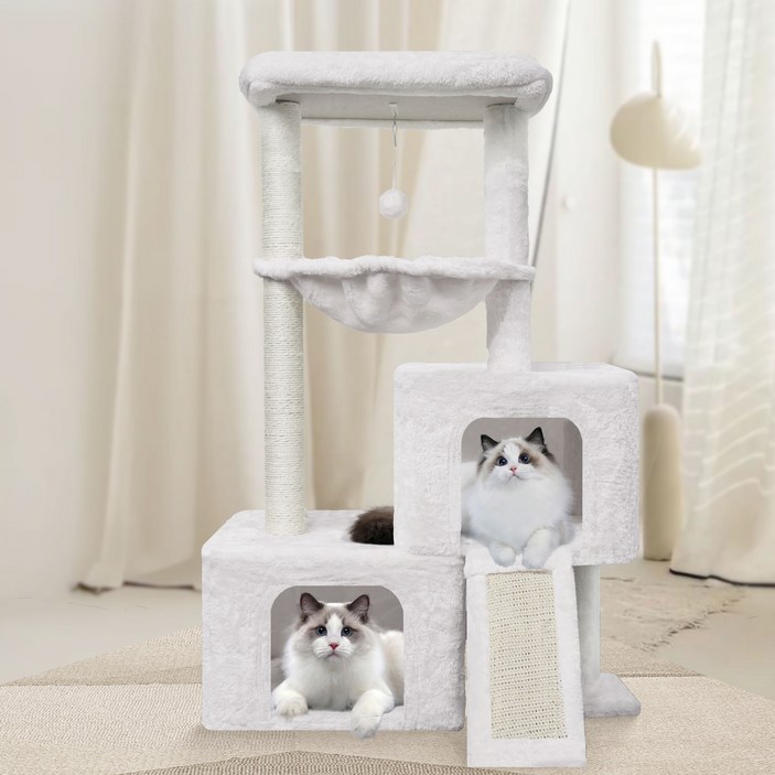 로이펫 4단 스크래쳐 숨숨집 플랫품 뚱냥이 캣타워