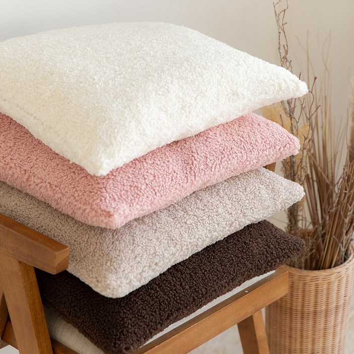 따뜻한 푸들 극세사 방석 4color, 초코브라운