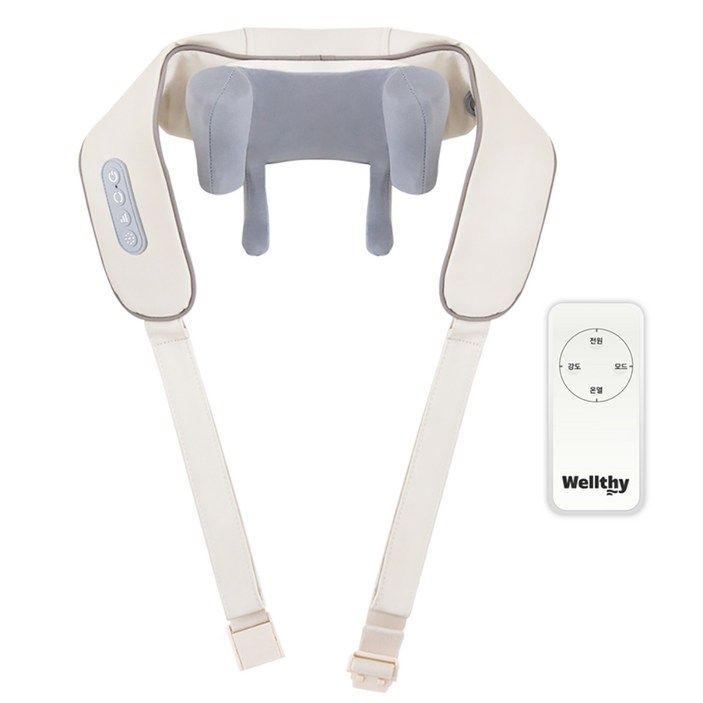 리모컨버전 Wellthy 웰시 무선 목 어깨 마사지기 목 어깨 안마기, WT-A7001