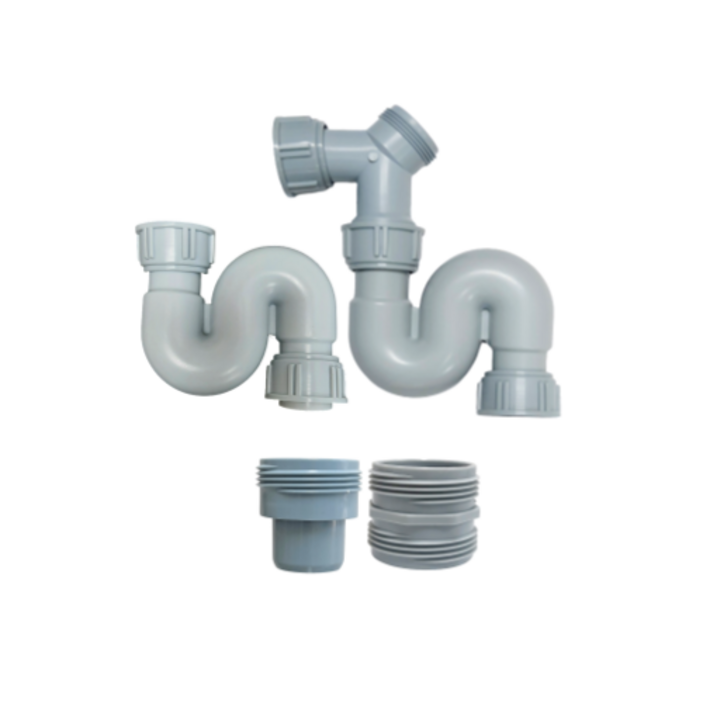 싱크대 배수구 S트랩 배수구 연결부품 하수구 배수관 악취차단 코트랩, 1개