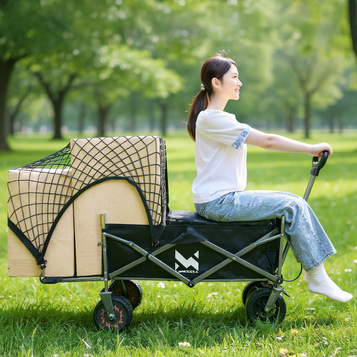 캠핑 전동웨건 캠핑왜건 카트 광폭타이어 접이식 롤테이블 그물망