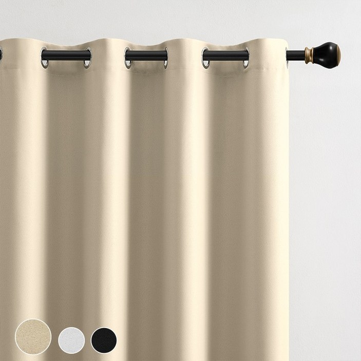 11 완전 빛차단 암막커튼 단열 방한 아일렛형