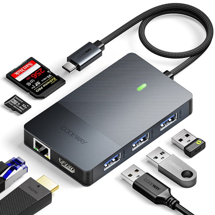코드웨이 USB C타입 노트북 멀티허브