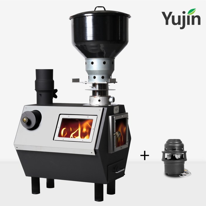 유진 20형 국산 긴육각 펠렛 화목 겸용 난로 고급형 인테리어 나무 장작 펠릿 캠핑용 가정용 차박 펜션 (YJ573), 긴육각 펠렛화목겸용난로 20형(YJ573)