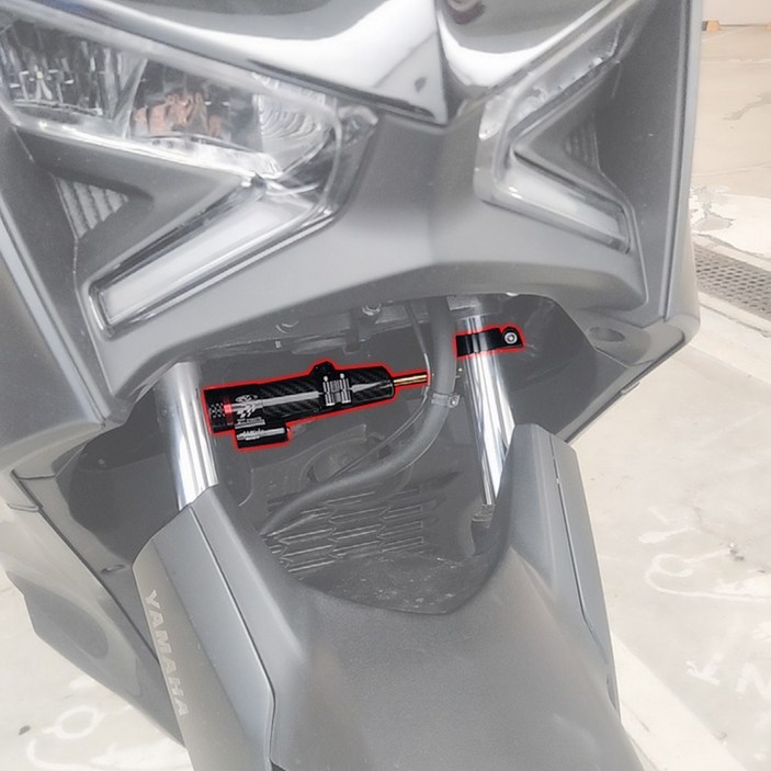 XMAX 300 댐핑 댐퍼 프론트 포크 핸들털림 방지 진동 떨림 방지 쇼바, 1개